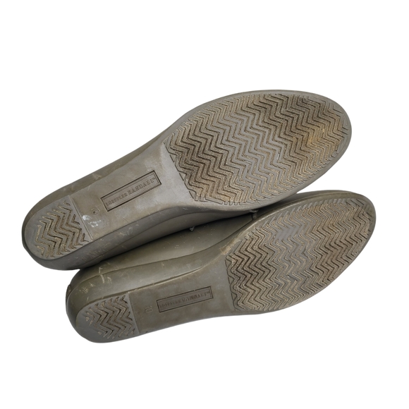 Loeffler Randall Grey Lace Up Rubber Rain Boots Preowned Size 10 Ladies - Picture 2 of 16